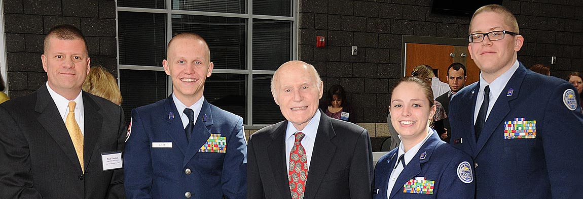 Senator Kohl and cadets.